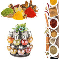 Multipurpose 360° Revolving Plastic Spice Rack | 16-Piece Condiment Set
