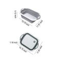 3-in-1 Foldable Chopping Board Dish Rack Washing Bowl & Draining Basket (1 Pc)