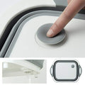 3-in-1 Foldable Chopping Board Dish Rack Washing Bowl & Draining Basket (1 Pc)