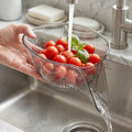 Fruit & Vegetable Washing Strainer Basket with Funnel | Kitchen Sink Drain Basket