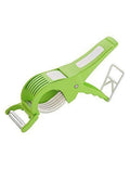 5-in-1 Vegetable Cutter with Peeler – 5 Sharp Blades | Multicolour