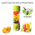 Portable USB Electric Juicer & Protein Shaker – 6 Blades, Rechargeable Mini Blender