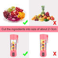 Portable USB Electric Juicer & Protein Shaker – 6 Blades, Rechargeable Mini Blender