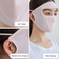 Womens Full Face UV Protection Cap With Built-in Mask Wide Brim Visor