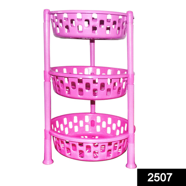 Round Multipurpose Plastic Storage Rack Organiser | Kitchen & Home