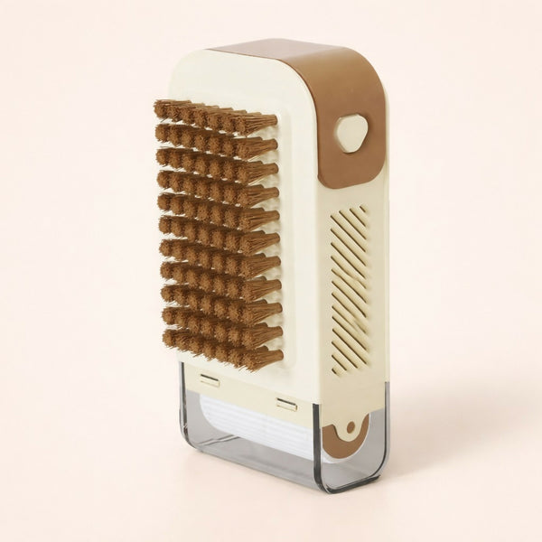 Liquid Dispensing Cleaning Brush with Built-In Soap Dispenser