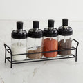 Transparent Glass Oil Dispenser 500ml (Set 2) & Spice Jar 250ml (Set 3) 5 Pcs