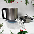 Stainless Steel Electric Multi Cooker Soup Pot with Lid | 800W 2.5 Ltr