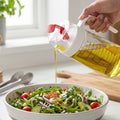 Glass Oil Dispenser Bottle 500ml with Auto-Flip Cap & Side Handle | Leak-Proof Pourer