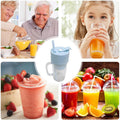 2-in-1 Portable Crusher Juicer 340ml – 6 Steel Blades, USB Rechargeable, Smoothie Sipper with Straw