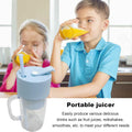 2-in-1 Portable Crusher Juicer 340ml – 6 Steel Blades, USB Rechargeable, Smoothie Sipper with Straw