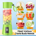 Portable Blender Juicer 400ml – Wireless Charging, 4 Blades, Mini Personal Smoothie Maker