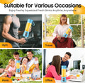 Portable Blender Juicer 400ml – Wireless Charging, 4 Blades, Mini Personal Smoothie Maker