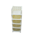 Stackable Foldable Drawer Shelf Storage Organizer Cart 5 Layer (1 Pc)