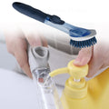 Mix Color Dish Scrubber With Soap Dispenser (1 Handle 3 Refill)