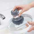 Soap Dispensing Palm Brush Washing Liquid Dish Brush