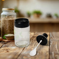 Transparent Glass Oil Dispenser 500ml (Set 2) & Spice Jar 250ml (Set 3) 5 Pcs