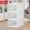 Stackable Multifunctional Storage Foldable Drawer Shelf Cart (3 Layer)