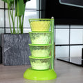 4-Layer 360° Rotating Vertical Spice Rack & Pickle Tower | Dining Table Condiment Set