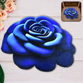 Rose Shaped Anti-slip Velvet Floor Mat (1 Pc)