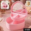Multipurpose Makeup Storage Box With Mirror (1 Pc)