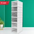Stackable Foldable Drawer Shelf Storage Organizer Cart 6 Layer (1 Pc)
