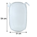 Foldable Laundry Basket Fabric Mesh Clothes Hamper Bag (33x33x54cm)