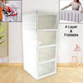 Stackable Multifunctional Storage Foldable Drawer Shelf Cart (4 Layer)