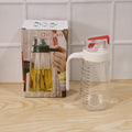 Glass Oil Dispenser Bottle 500ml with Auto-Flip Cap & Side Handle | Leak-Proof Pourer