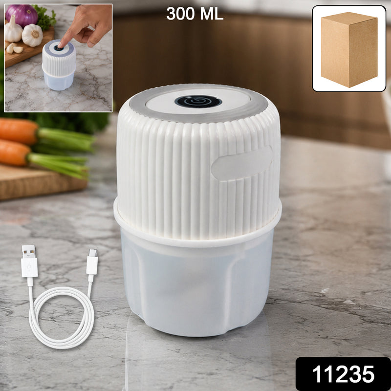 USB Rechargeable Mini Electric Garlic Chopper & Crusher | 300ml Wireless Food Processor