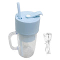 2-in-1 Portable Crusher Juicer 340ml – 6 Steel Blades, USB Rechargeable, Smoothie Sipper with Straw