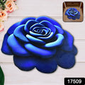 Rose Shaped Anti-slip Velvet Floor Mat (1 Pc)