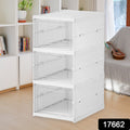 Stackable Multifunctional Storage Foldable Drawer Shelf Cart (3 Layer)
