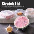 Silicone Stretch Lids Food Cover Set | Freezer & Microwave Safe (6 Pcs)