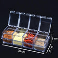 Crystal Acrylic Seasoning Box | Salt Pepper & Spice Rack Condiment Container