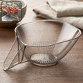 Fruit & Vegetable Washing Strainer Basket with Funnel | Kitchen Sink Drain Basket