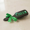 Kids Printed Hair Brush Cute Ribbon Bow Handle Detangling Comb (1 Pc)