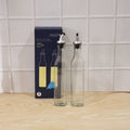 Transparent Glass Oil Dispenser Bottle Set | Leak-Proof Olive Oil & Vinegar Pourer (2 Pc)