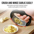 Multipurpose Stainless Steel Garlic Press & Crusher | Quick Handy Ginger Garlic Tool