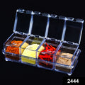 Crystal Acrylic Seasoning Box | Salt Pepper & Spice Rack Condiment Container