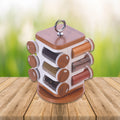 Ganesh 12-Jar Revolving Spice Rack & Masala Box | Food-Grade Plastic