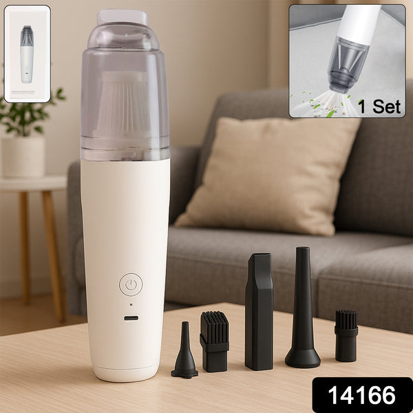 Cordless Rechargeable Mini Handheld Vacuum Cleaner Set with 5 Nozzles