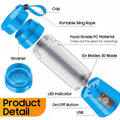 Portable Blender Juicer 400ml – Wireless Charging, 4 Blades, Mini Personal Smoothie Maker