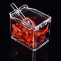 Crystal Acrylic Seasoning Box | Salt Pepper & Spice Rack Condiment Container