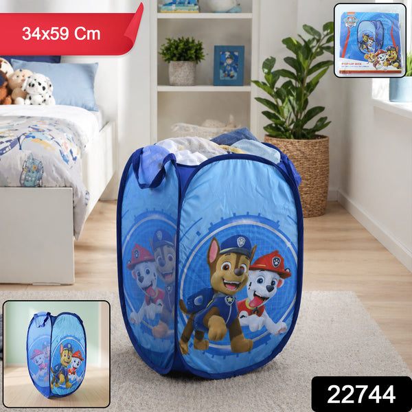Kids Cartoon Foldable Laundry Basket Toy Storage Hamper (34x59cm)