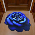 Rose Shaped Anti-slip Velvet Floor Mat (1 Pc)