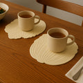 Anti-Slip Silicone Leaf Design Coaster Set | Heat-Resistant Cup Mats (2 Pc)