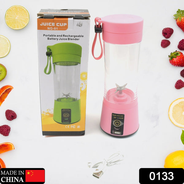 Portable USB Electric Juicer & Protein Shaker – 6 Blades, Rechargeable Mini Blender