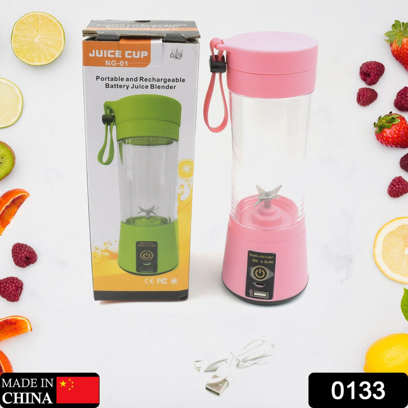 Portable USB Electric Juicer & Protein Shaker – 6 Blades, Rechargeable Mini Blender