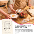 3-in-1 Silicone Baking Mat with Wooden Belan & Cake Scraper (3 Pcs Set)